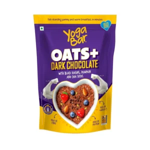 Yogabar Dark Chocolate Oatmeal 1kg Wholegrain Oatmeal That Helps Reduce Cholesterol Healthy Breakfast Cereal Gluten Free Oats High in Protein & Gluten-Free Now with Black Raisins